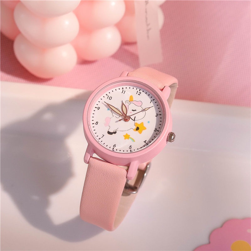 Children Cartoon Watch Set Unicorn Girls Cute Trendy Pony Watch