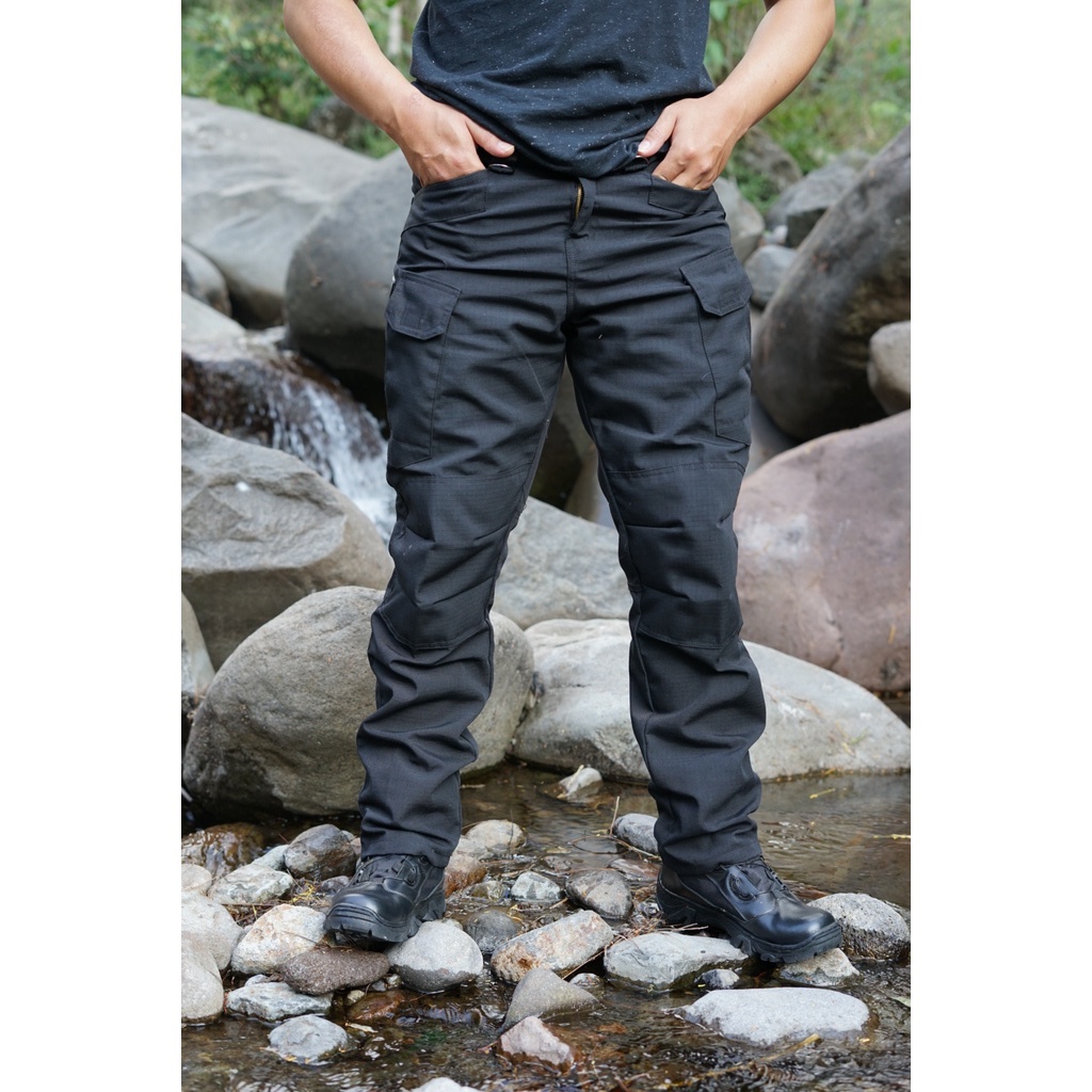 HITAM Black hawk Long tactical Pants black Smooth Fiber | Black bhk ...