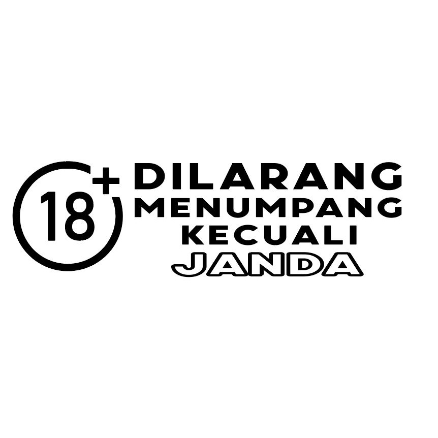 DILARANG MENUMPANG KECUALI JANDA,STICKER LORI,STICKER CERMIN,STICKER ...