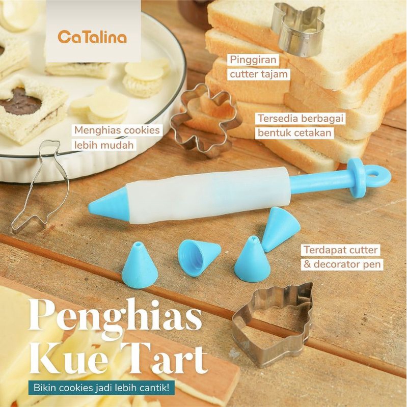 CaTalina Pen Pastry Dekorasi Kue / Pen Penghias Kue + Cookie Cutter - Gambar 2