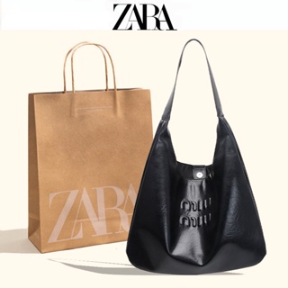 ZARA niche crocodile grain leather armpit bag for women 2022 new