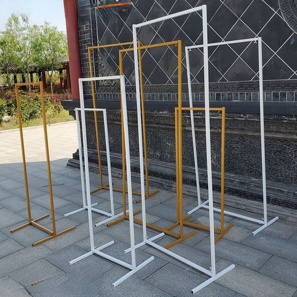 Wedding Props Wrought Iron Metal Geometry Road Lead Flower Arch Door ...
