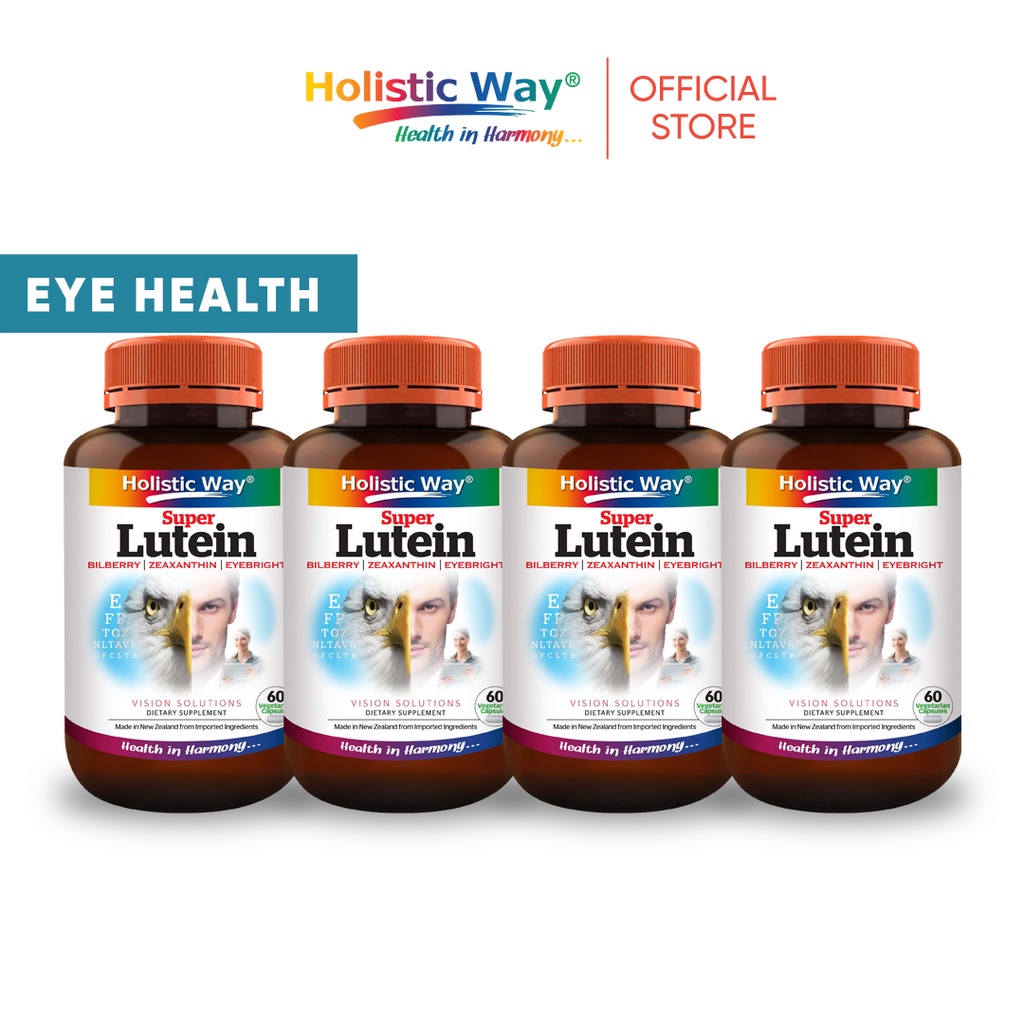 Bundle Of 4 Holistic Way Super Lutein 4x 60 Vegetarian Capsules Shopee Singapore