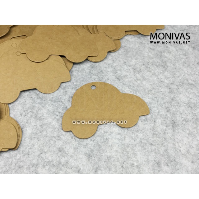 Brown Kraft Car Shape Gift Tags DIY Mini Present Labels (50pcs / 100pcs ...