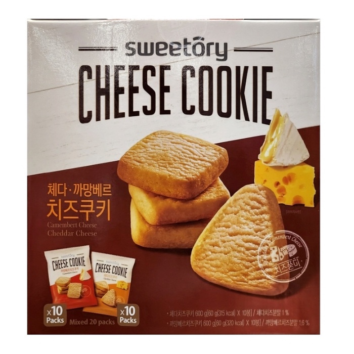 Sweetory Cheese Cookie (Camembert and Cheddar Cheese Flavor 20 packets