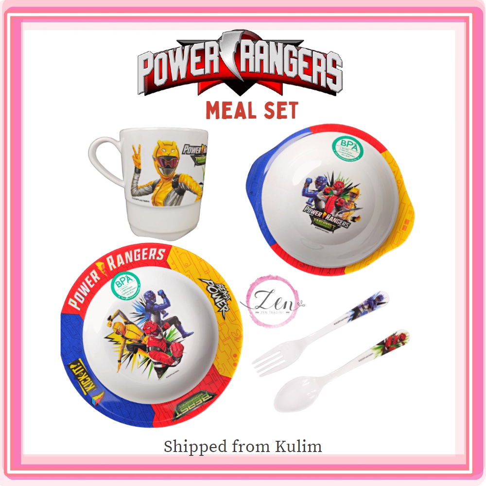 Power Ranger Beast Morphers Kids Meal Set Melamine Set Pinggan Mangkuk ...