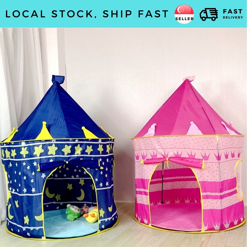 ?? Local Stock ?? Foldable Kids Baby Play Tent Castle Tunnel Toy House