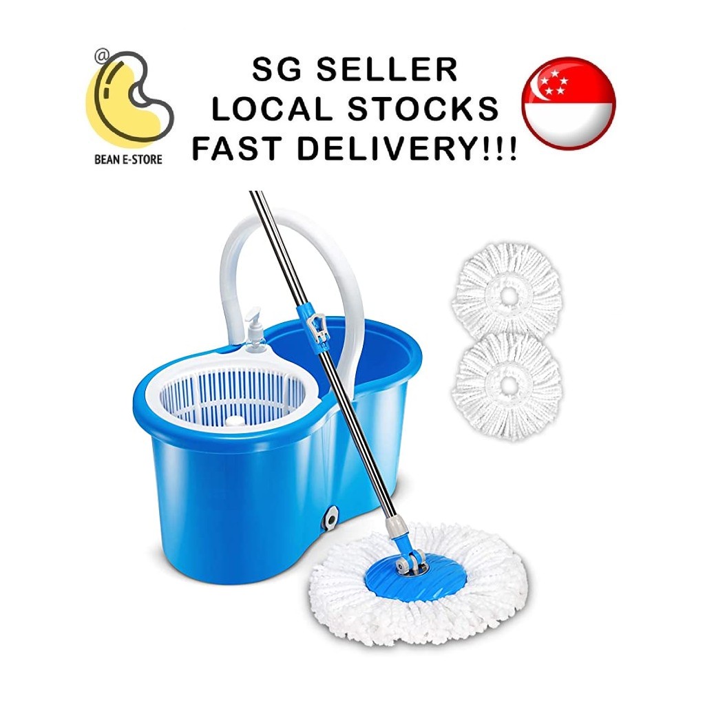 👍CHEAPEST!👍 Magic Mop Easy Spin 360° Press Mop Bucket Set Push & Pull