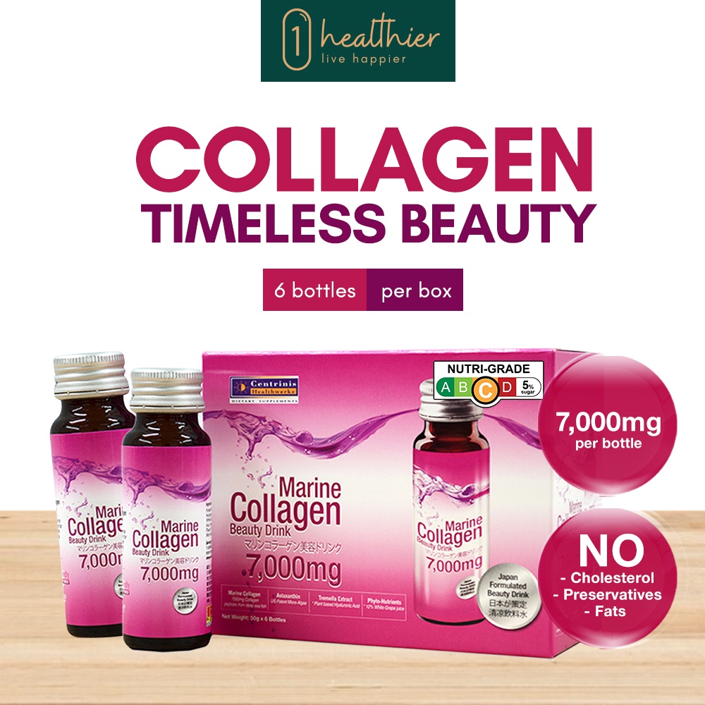 (3 for $36) Marine collagen 7000mg (6 bottle x50g/Box) Beauty vitamin C drink