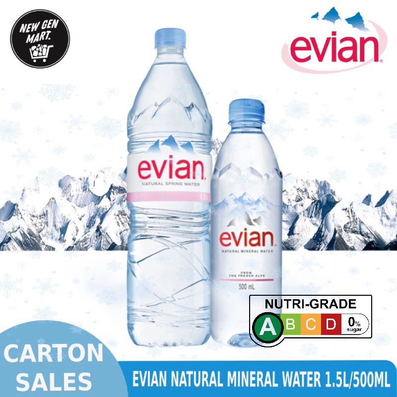 Evian Natural Mineral Water 1500ml.