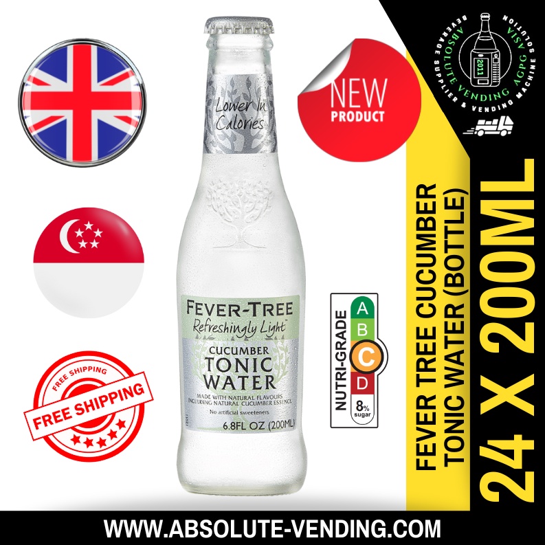 FEVER TREE Premium Light Cucumber Tonic Water 200ML X 24 (GLASS