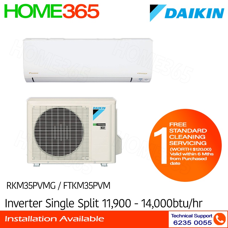 Daikin Inverter Single Split AirCon 12000BTU RKM35PVMG/FTKM35PVM