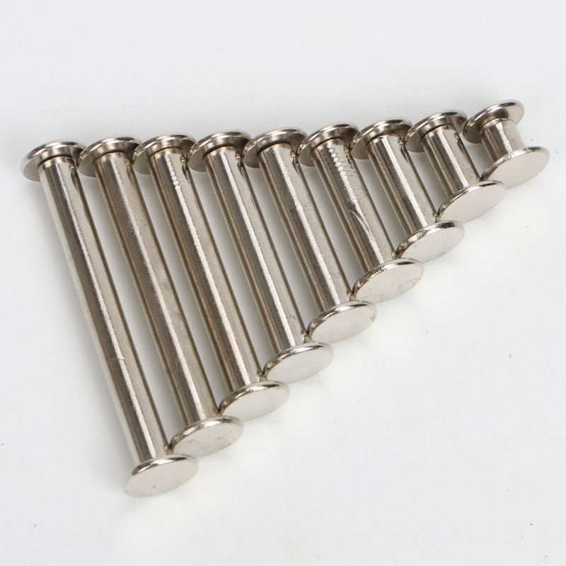 Nickel Plated Ledger Sample Book Screw Lash Rivet Docking Side Lock