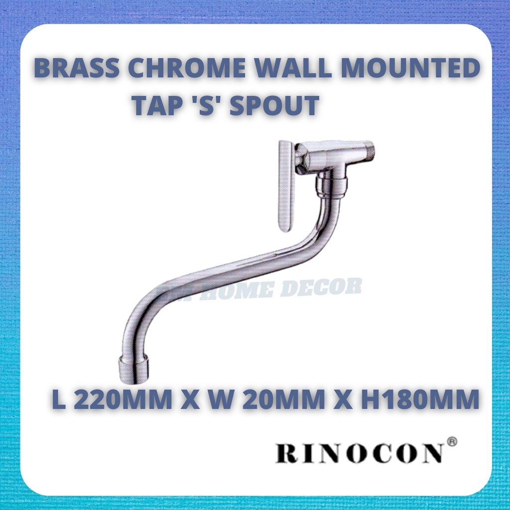 RINOCON Wall Mounted Tap 'S' Spout Wall Ablution Tap Tap Sembahyang ...