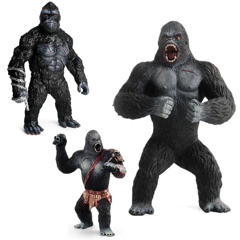 Large Mountain Gorilla King Kong Toys Realistic Hand Painted Gorilla