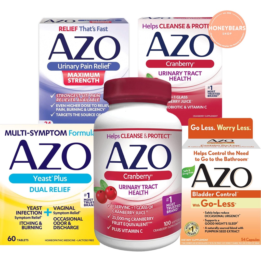 AZO Cranberry Urinary Tract Health, UTI Pain Relief, Yeast Infection