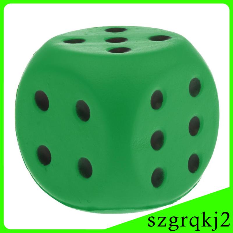 6cm Soft Sponge Dice Foam Dice Playing Dice for Educational Toy Green