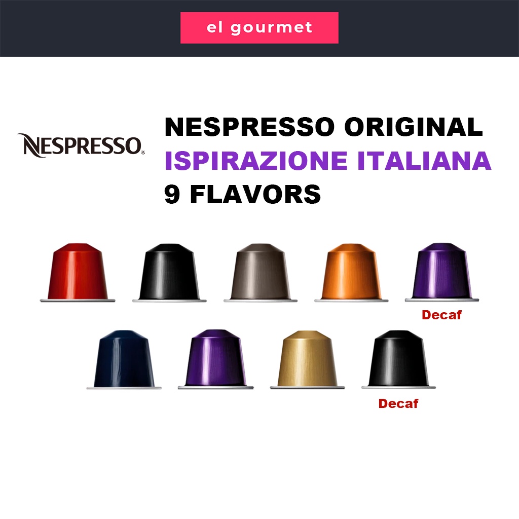 NESPRESSO Original Ispirazione Italiana Coffee Capsules 9 Flavours ...