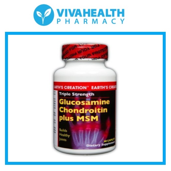 Earth's Creation Triple Strength Glucosamine Chondroitin +MSM 60s