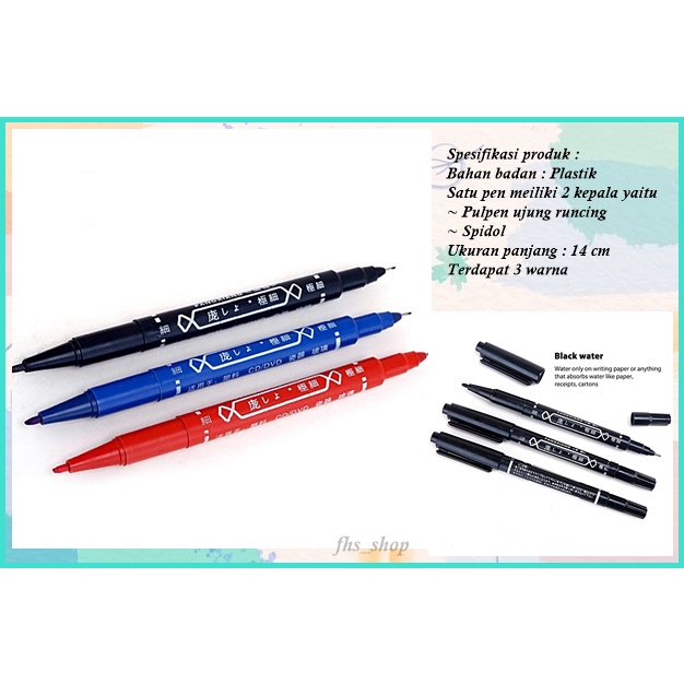 Double Ballpoint Pen Double Marker Pen Aesthetic Double Ink Pen At One ...