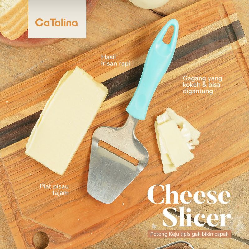 Pemotong Keju Butter Pengiris Keju Peeler Cake Shovel - Gambar 2