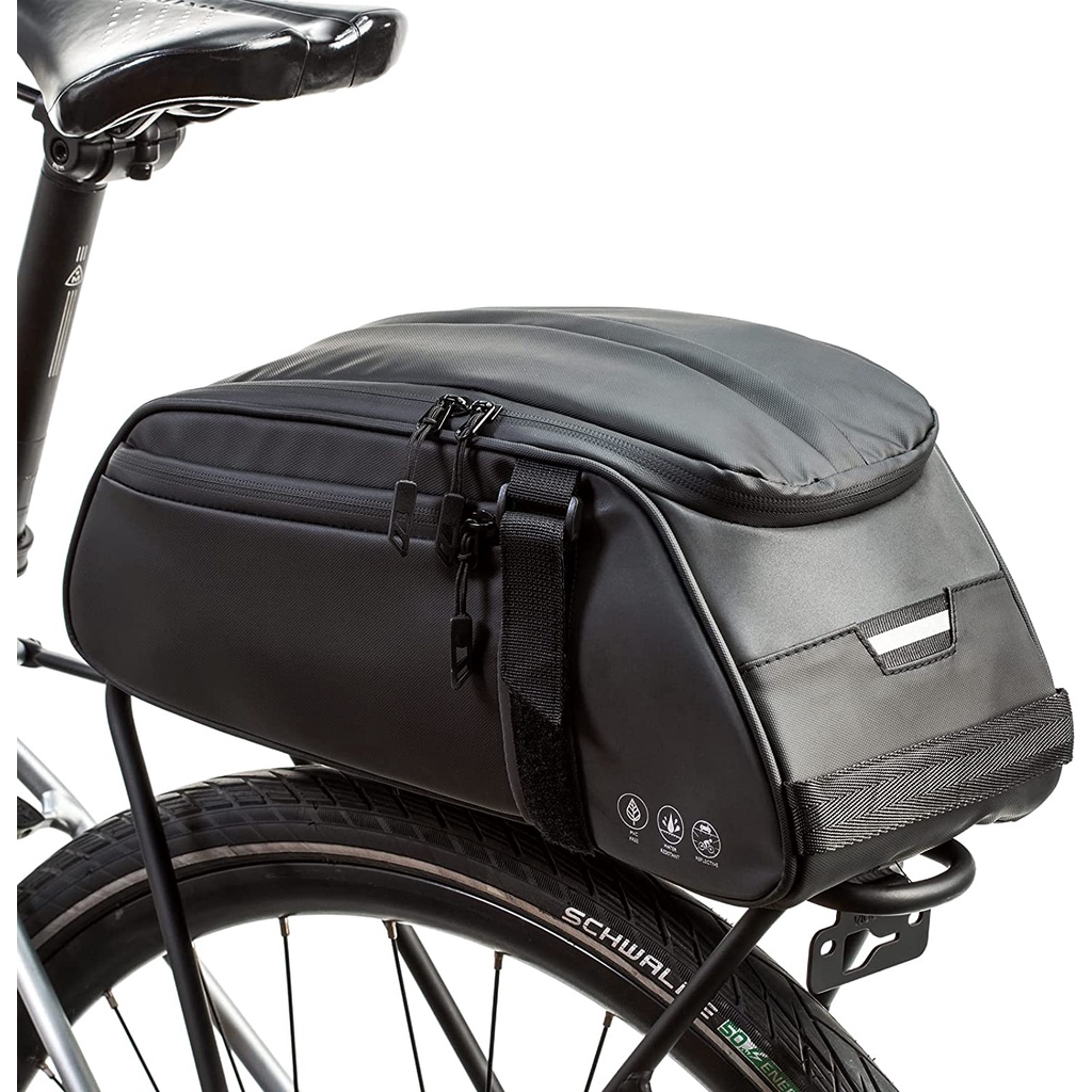 Bicycle Rear Back Bag Reflective 8L Waterproof Trunk Bag Back Seat Side