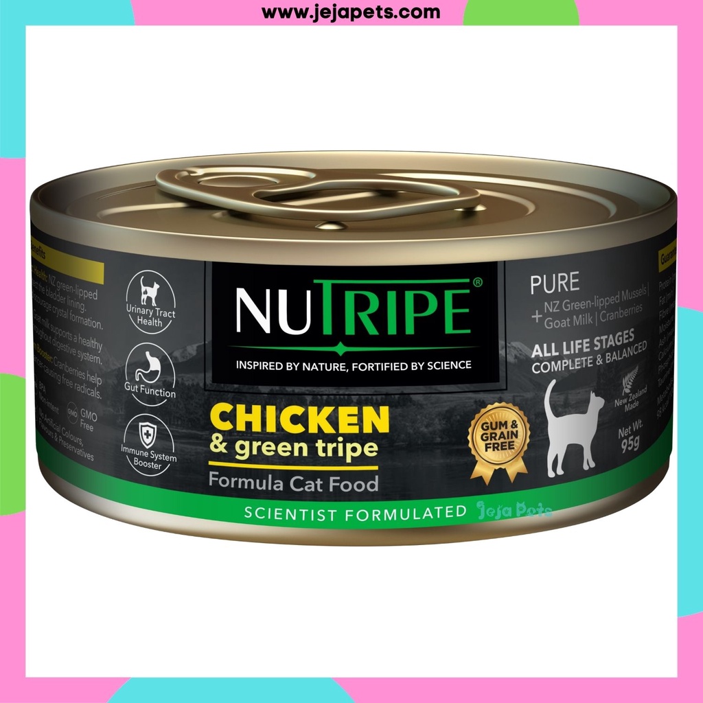 (Bundle Deals!)Nutripe Pure CAT Chicken & Green Tripe Cat (Gum-free ...