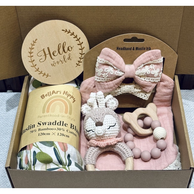 Swaddle,New Baby Gift Set,Gift Box,Muslin,towel,Bamboo ,cotton,Baby Shower Gift,Welcome gift, outlets Present,Baby Girl,Personalised,Customised