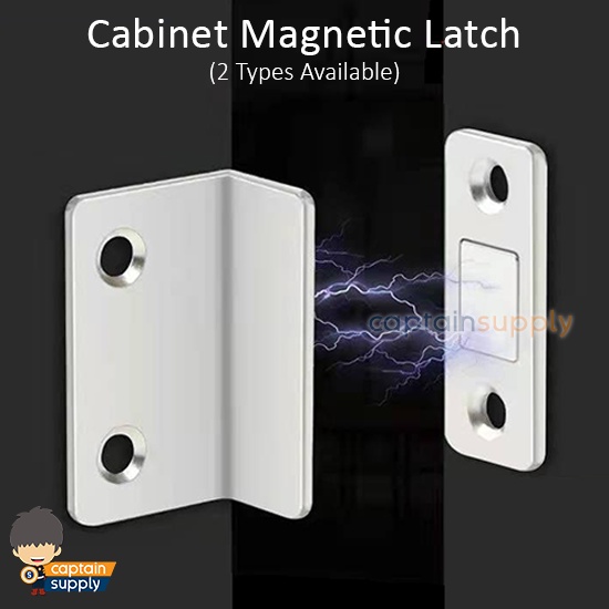 Cabinet / Drawer Magnetic Latch Closer (Free Adhesive Tape & Screws ...