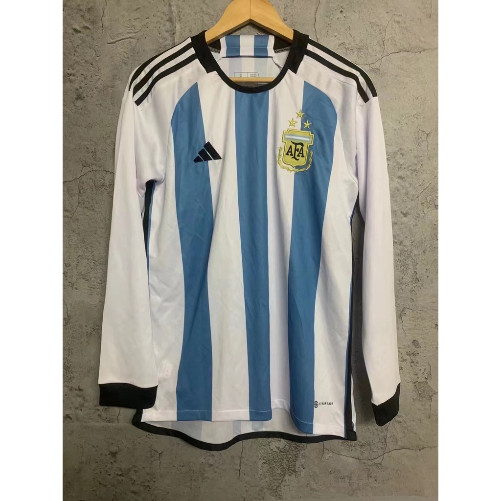 2223 New Argentina Home Long Sleeve Fan Version Football Sportswear S