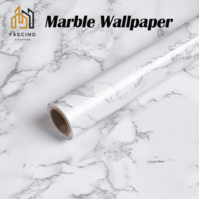 【SG】60*100cm Marble Wallpaper Waterproof Oil-proof Self Adhesive Wall ...
