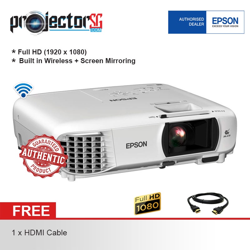 Epson EH-TW750 3400 Lumens Full HD Projector, Home, Office, EH