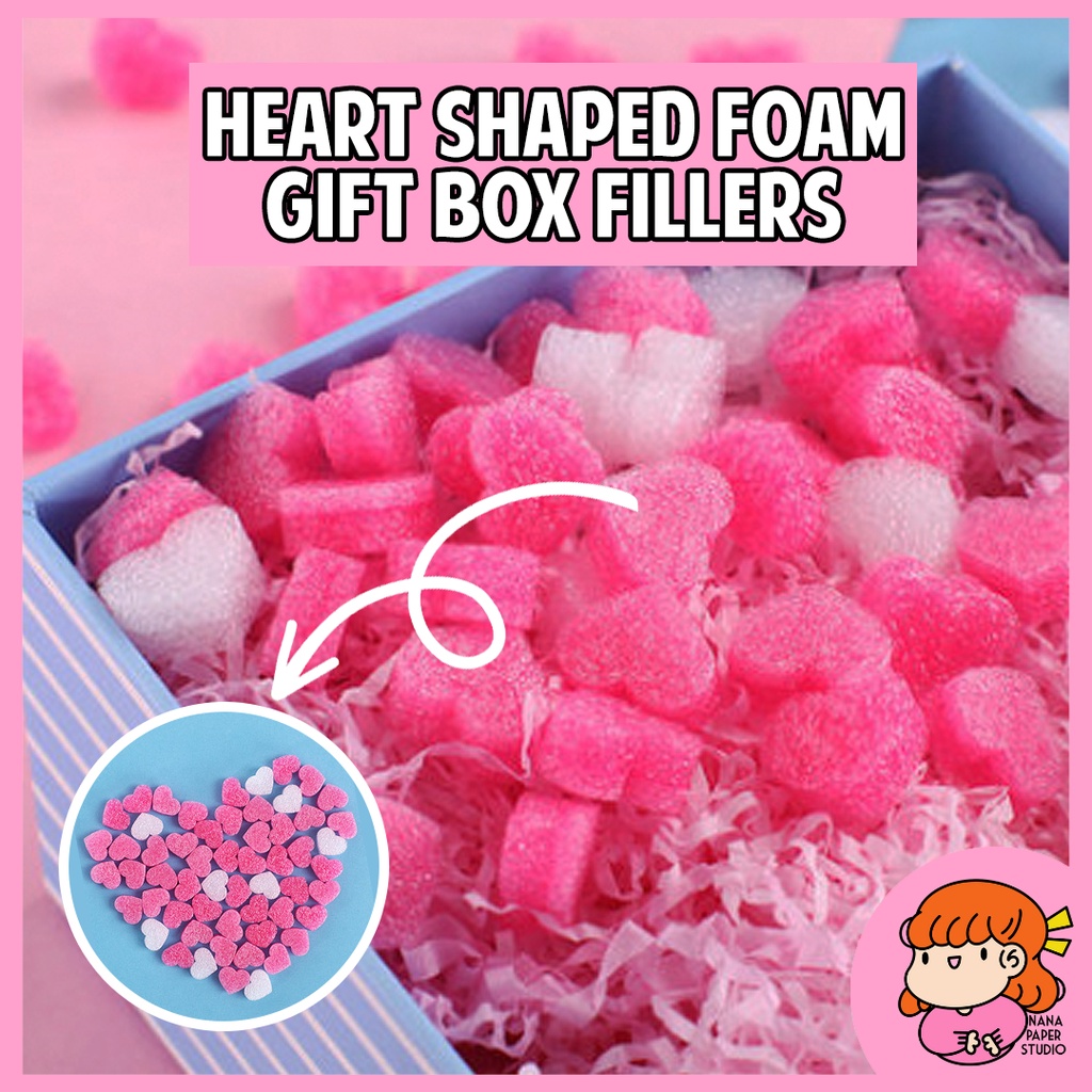 🇸🇬 Heart Foam Box Fillers Surprise Gift Packaging 50 PCS Shopee Singapore