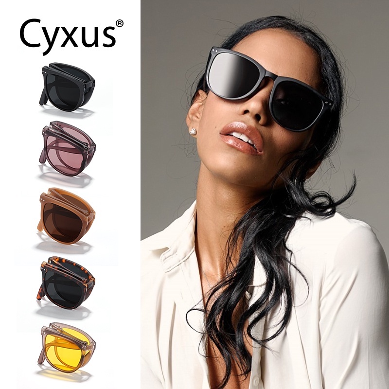 Foldable Sunglasses For Men & Women – UV Protection, Black Oval Frame, Portable & Compact