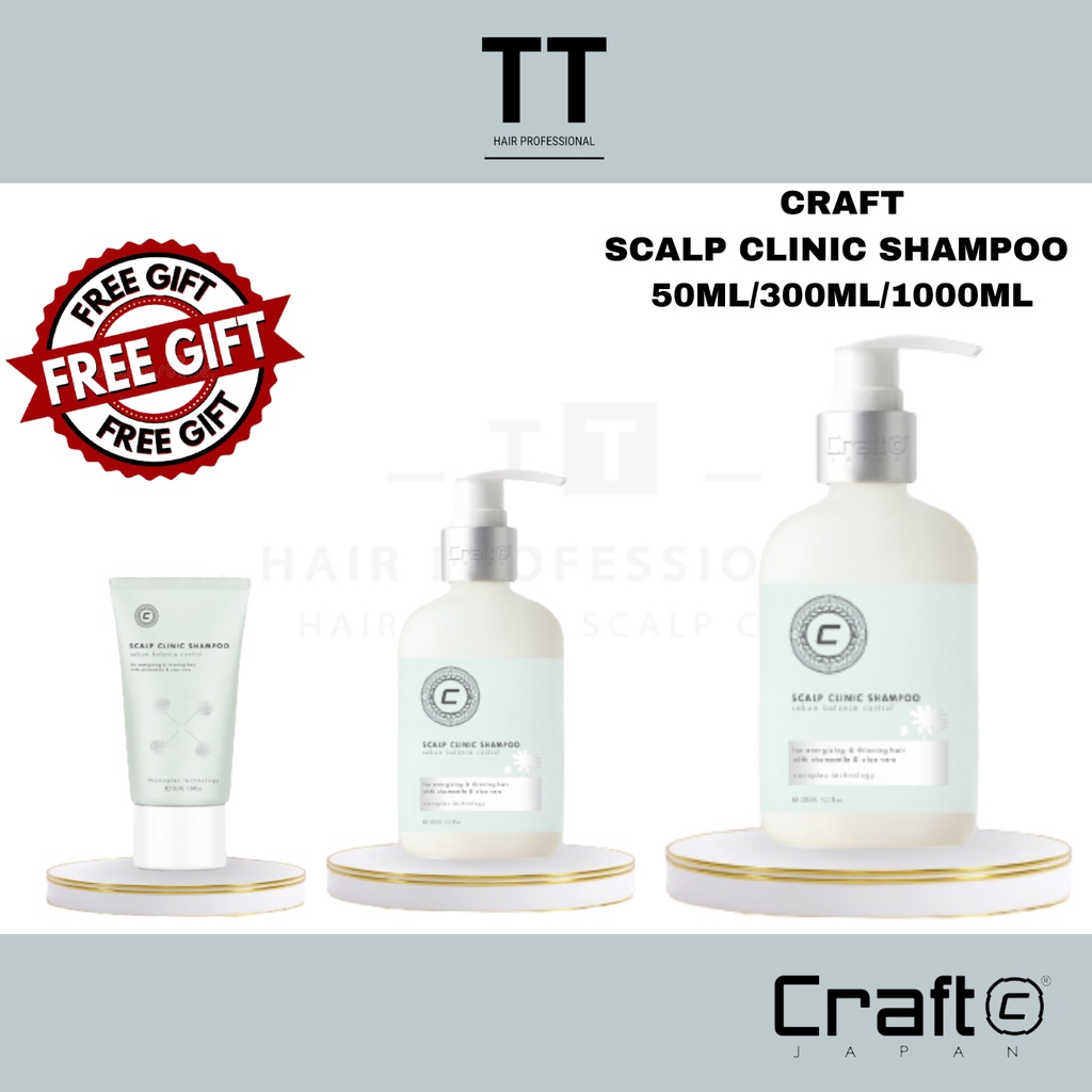 Craft Scalp Clinic Shampoo 300ml 1000ml ( For Energizing & Thinning ...