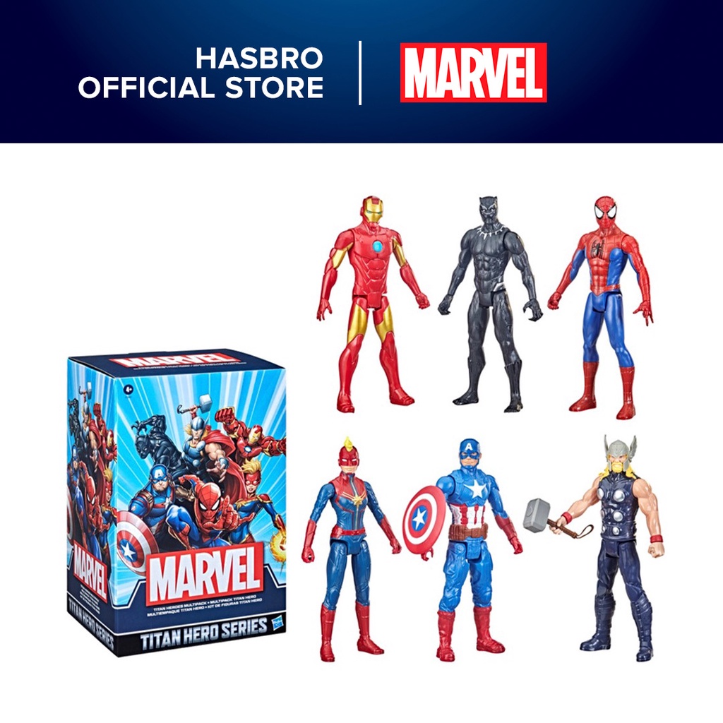Marvel Titan Hero Series Action Figure Multipack, 6 Action Figures, 12-Inch  Toys, Inspired By Marvel Comics