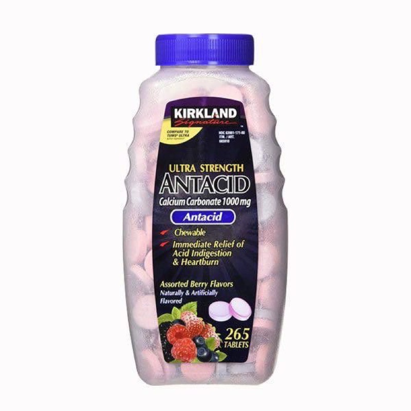 Kirkland Signature Ultra Strength Antacid Calcium Carbonate 1000 MG