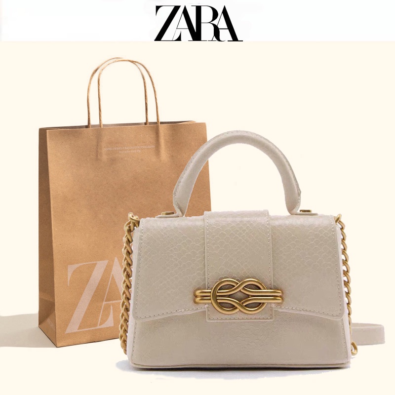 ZARA OL Style Handheld One Shoulder Crossbody Bag Spring and