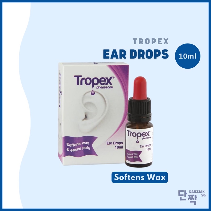 Tropex Ear Drops 10ml (Softens Wax And Eases Pain) Shopee Singapore