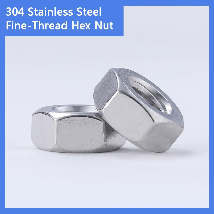 Hex Nuts 304 Stainless Steel Hexagon Nuts Type Full 4mm