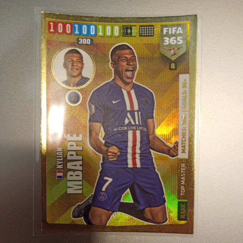 thumbnail image 2 of 2020 Panini FIFA 365 Top Master Kylian Mbappe Card #8 – Paris St. Germain (Near Mint) 2 of 5