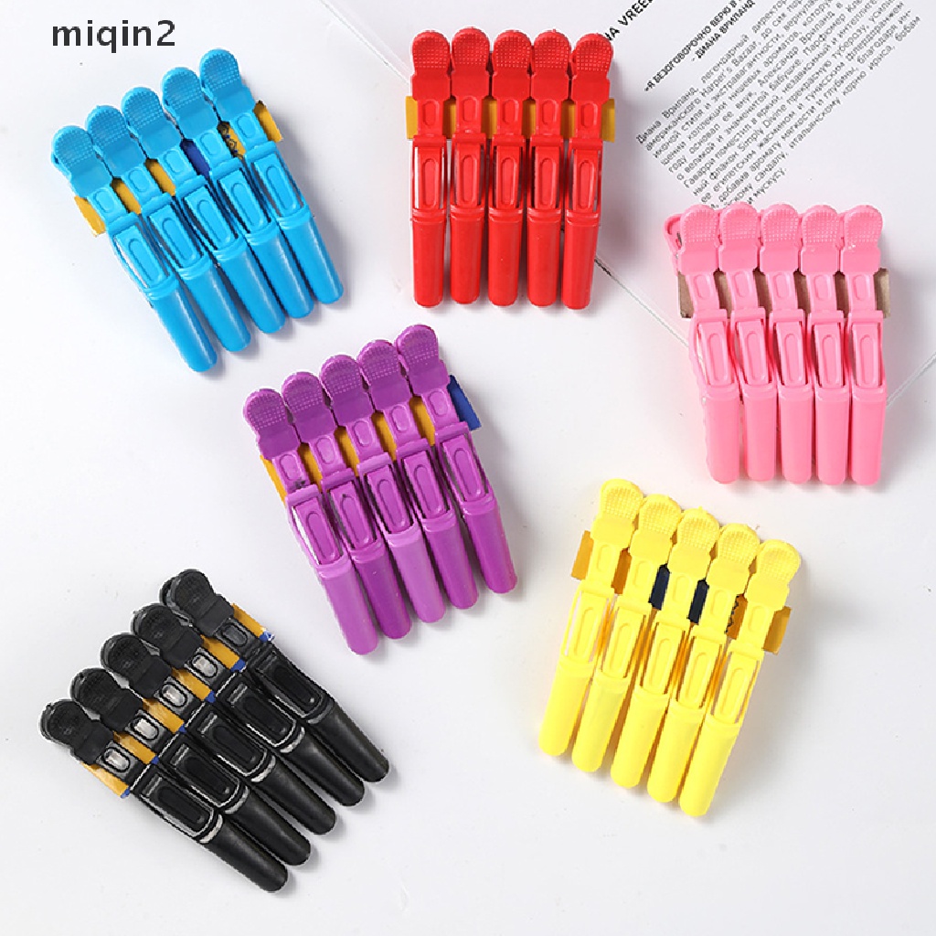 [miqin] 5pcs/lot Plastic Hair Clip Hairdressing Clamps Claw Section ...