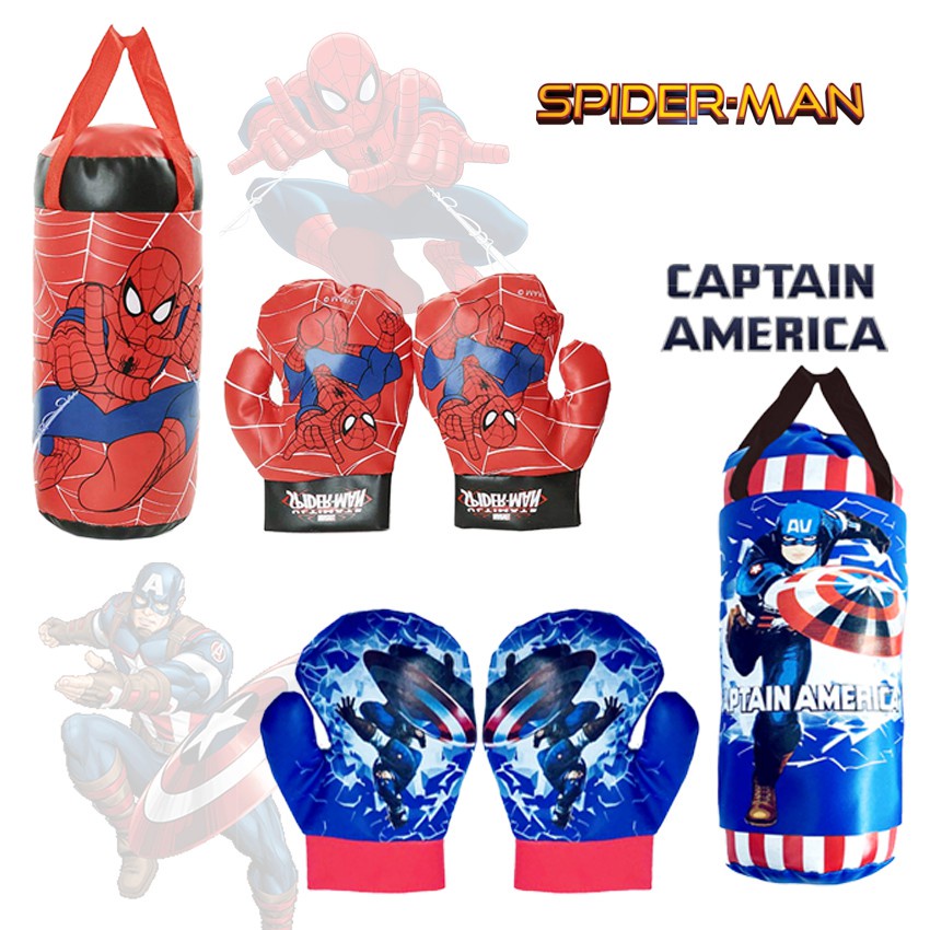 Spiderman Punching Bag Boxing Play Set for Kids with Gloves Shopee Singapore