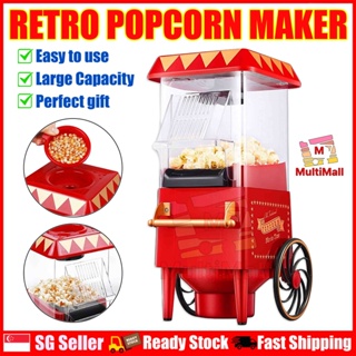 Small Popcorn Machine Household Healthy Hot Air Popcorn Popper Maker with  Measuring Cup Easy To Operate 1200W 110V Hair Dryer Popcorn Machine, US  Plug