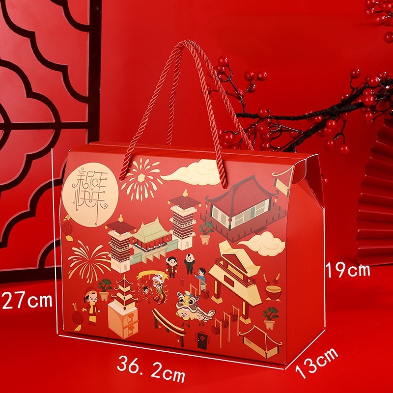(MOQ:10pcs) CNY Year Of The Dragon Portable Gifts Box / Premium Spring ...