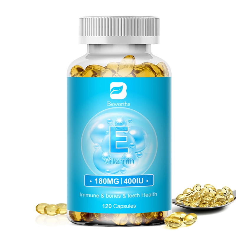 BEWORTHS Vitamin E Capsules 180 Mg 400IU Dl-Alpha Dietary Supplement ...