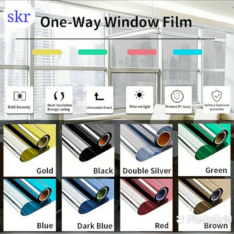 One Way Mirror Window Film Sticker Heat Rejection for Home, Car, Office ...