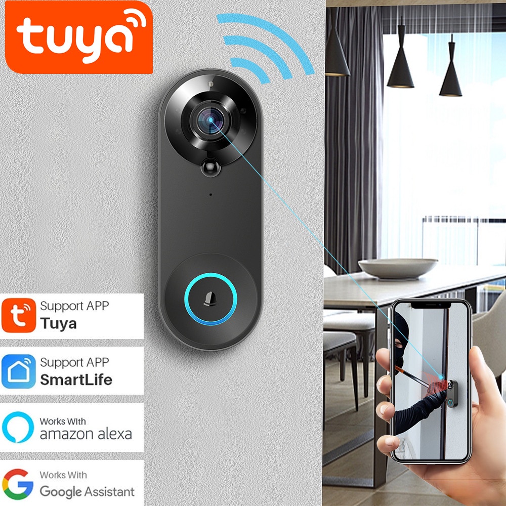Home Security Tuya WiFi Monitoring Digital Video Doorbell with HD 1080P  Camera - China Doorbell Door Mount, Tuya Smart Video Doorbell