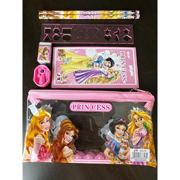 Disney princess stationary set back to school pencil case princess