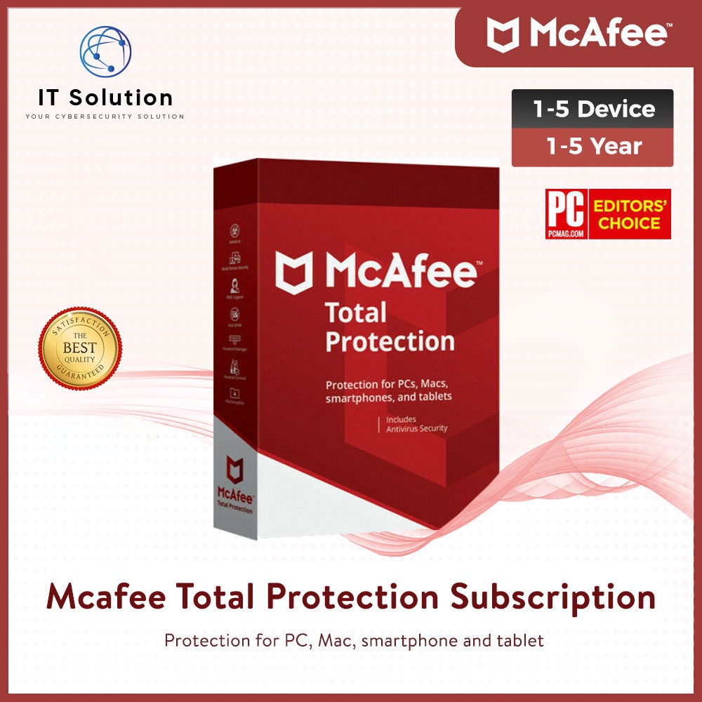 Genuine McAfee Total Protection Antivirus -- Latest Version | Shopee ...